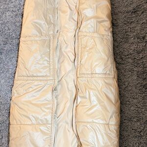 Cream Longline Puffer Vest